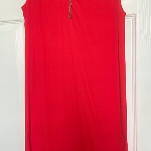 Grace Vibrant Red Sleeveless Midi Dress